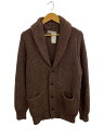 【中古】ESTNATION◆カーディガン(厚手)/L/ウール/BRW【メンズウェア】