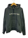 【中古】COACH◆パーカー/M/コットン/BLK/cm830【メンズウェア】