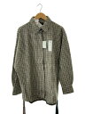 【中古】HIPANDA◆ウールジャケット/ジャケット/XL/ウール/GRN/千鳥格子【レディースウェア】