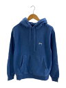 【中古】STUSSY◆パーカー/S/コットン/BLU/無地//【レディースウェア】
