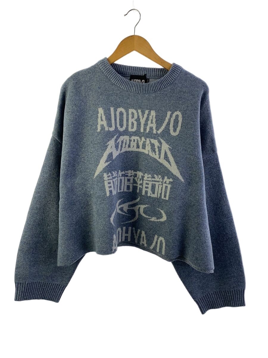 【中古】AJOBYAJO◆ニット・セーター(厚手)/--/ウール/BLU【メンズウェア】