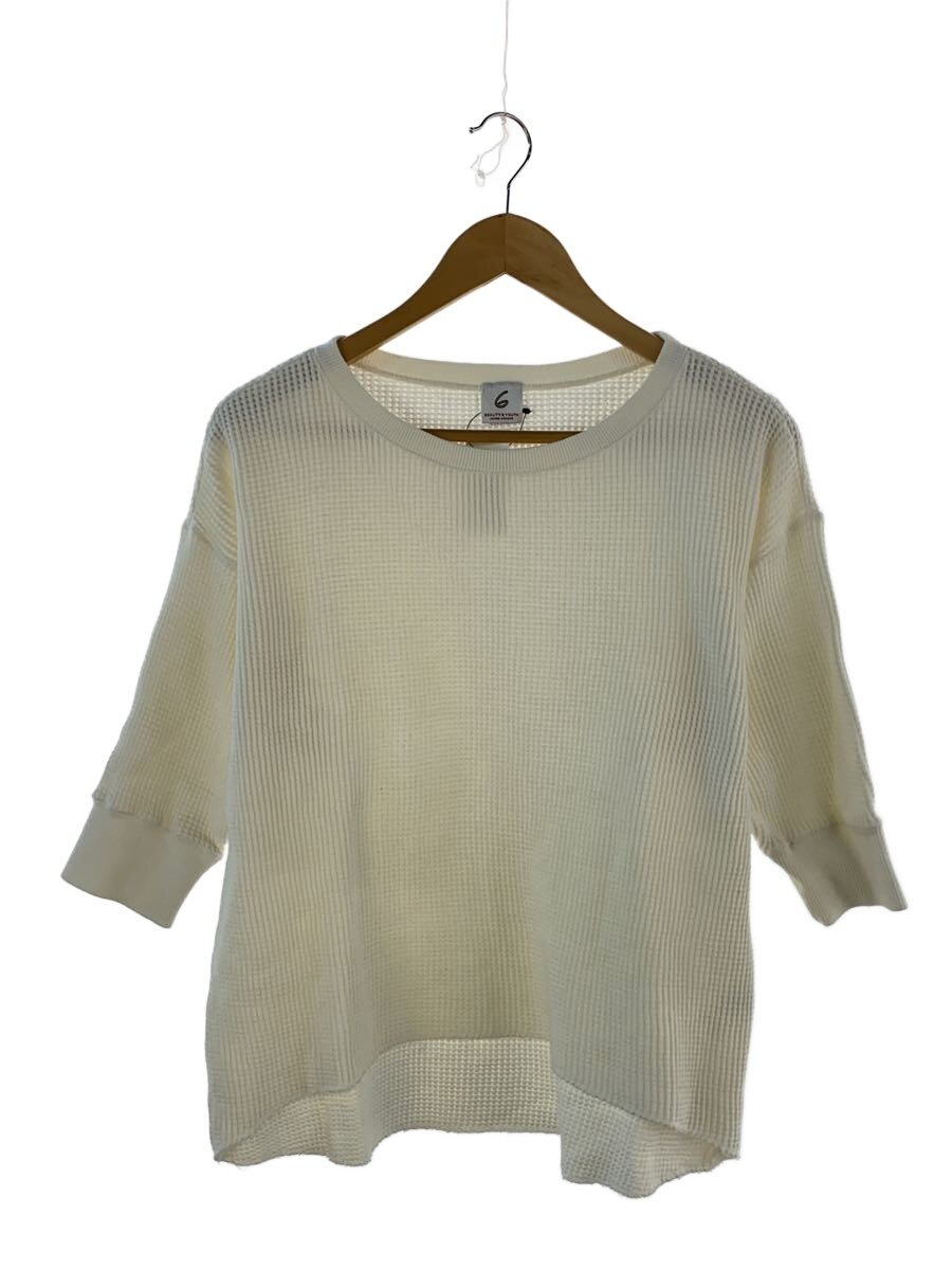 【中古】6(ROKU) BEAUTY & YOUTH UNITED ARROWS◆長袖カットソー/--/コットン/CRM/無地/8612-241-0002【レディースウェア】