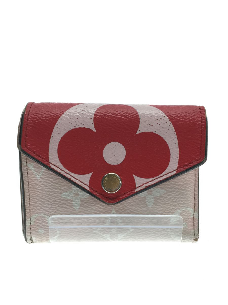 【中古】LOUIS VUITTON◆ポルト・フォイユ・ゾエ_モノグラム/PVC/RED/レディース//【服飾雑貨他】