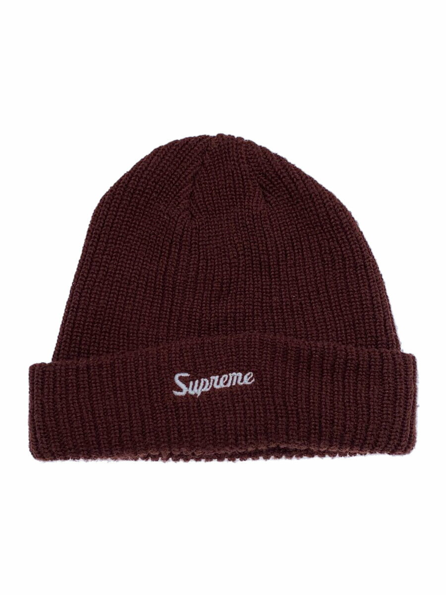 【中古】Supreme◆LOOSE GAUGE BEANIE/--/コットン/BRW/メンズ【服飾雑貨他】