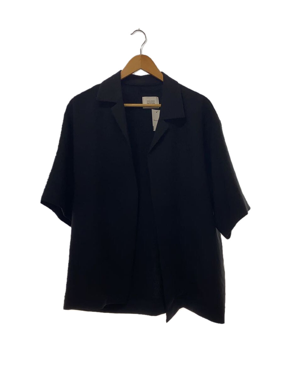 【中古】UNITED ARROWS & SONS◆半袖シャツ/L/ポリエステル/ブラック/無地/5516-299-0084【メンズウェア】