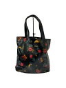 【中古】FEILER◆ハンドバッグ/--/BLK/花柄【バッグ】(4)