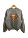【中古】COACH◆×DC SUPERMAN/スーパーマン/スウェット/S/コットン/GRY/無地/CN563//【メンズウェア】