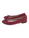 【中古】repetto◆フラットパンプス/37.5/RED/レザー/シープスキン【シューズ】