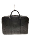 【中古】GUCCI◆ブリーフケース_ジャンボGG/レザー/BLK/総柄【バッグ】(4)