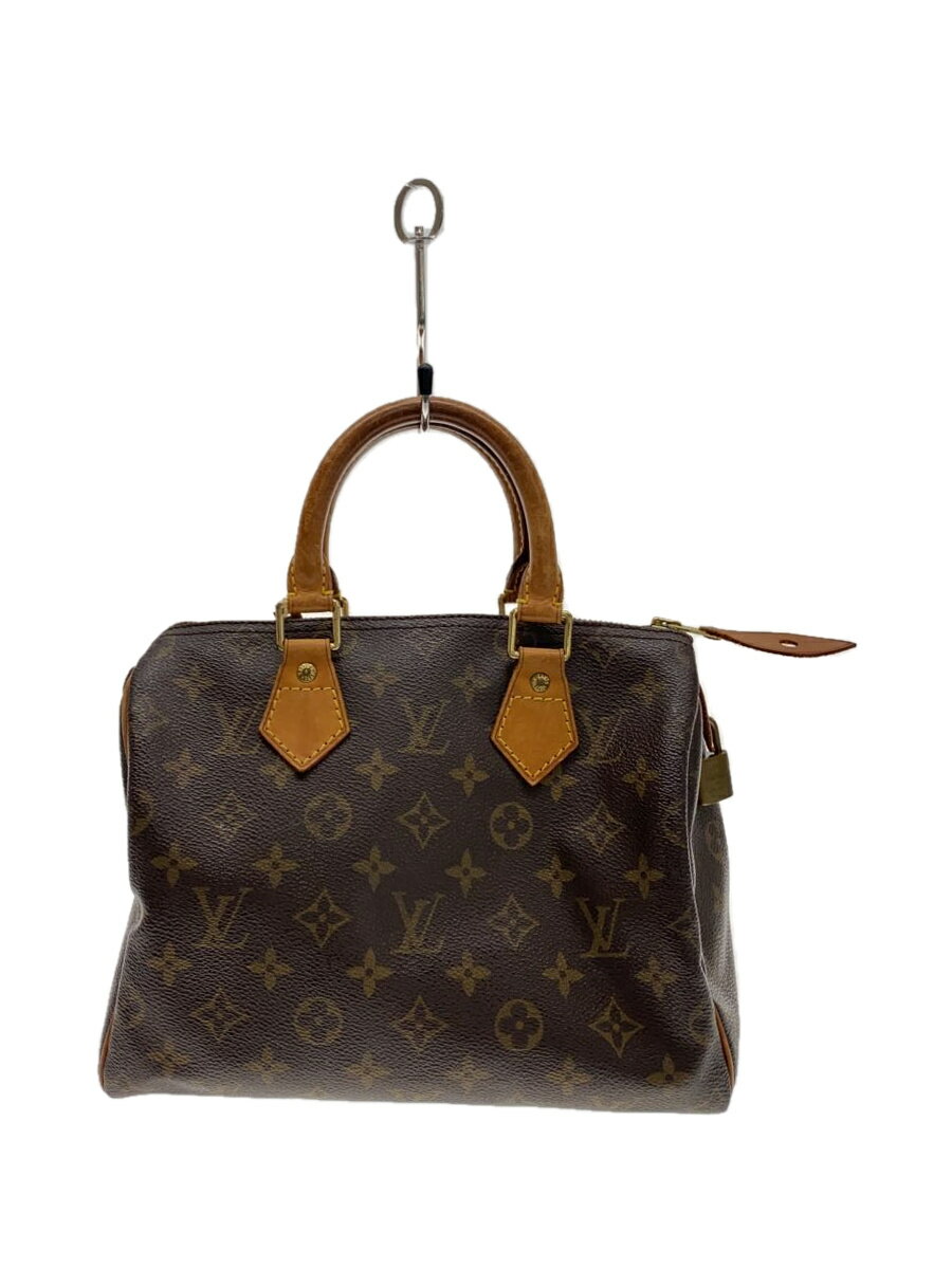 【中古】LOUIS VUITTON◆1)スピーディ25_モノグラム・キャンバス_BRW/PVC/BRW【バッグ】