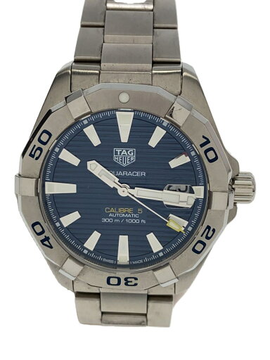 【中古】TAGHeuer◆アクアレーサー/自動巻腕時計/アナログ/ステンレス/NVY/SLV/WBD2112-0【服飾雑貨他】 【中古】TAGHeuer◆アクアレーサー/自動巻腕時計/アナログ/ステンレス/NVY/SLV/WBD2112-0【服飾雑貨他】