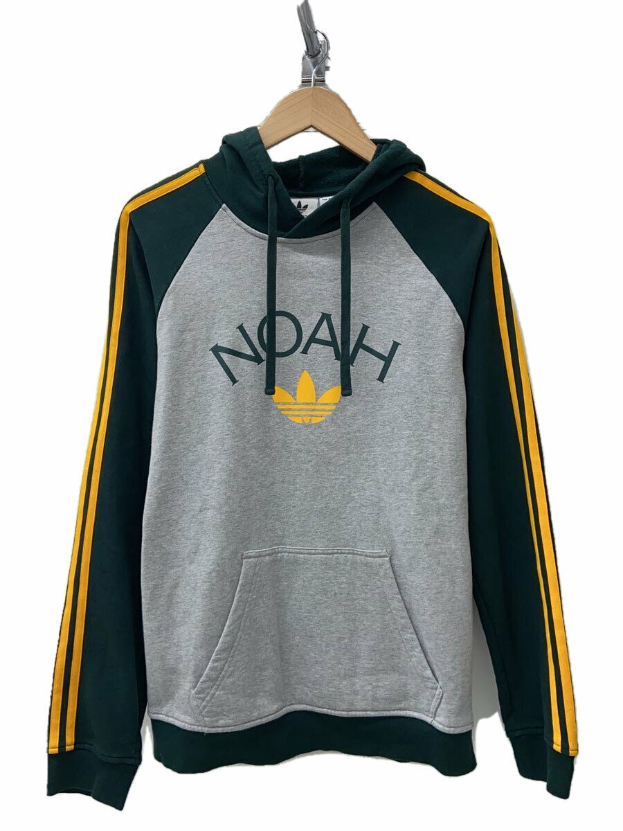 【中古】adidas◆21AW/×NOAH/3 Stripes Hoody/パーカー/O/コットン/GRY/HC4305【メンズウェア】