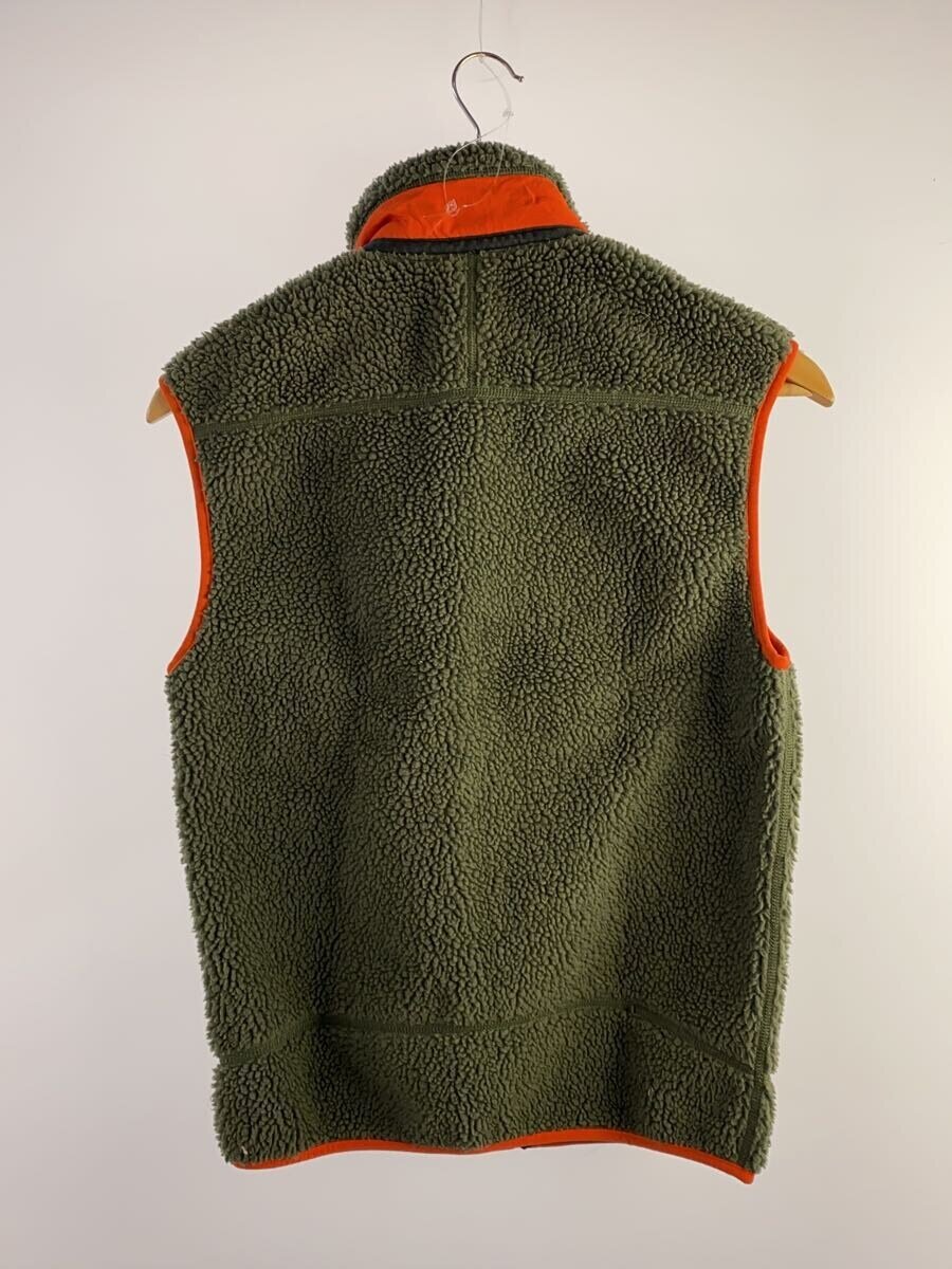 【中古】patagonia◆フリースベスト/XS/ポリエステル/GRN/無地【メンズウェア】
