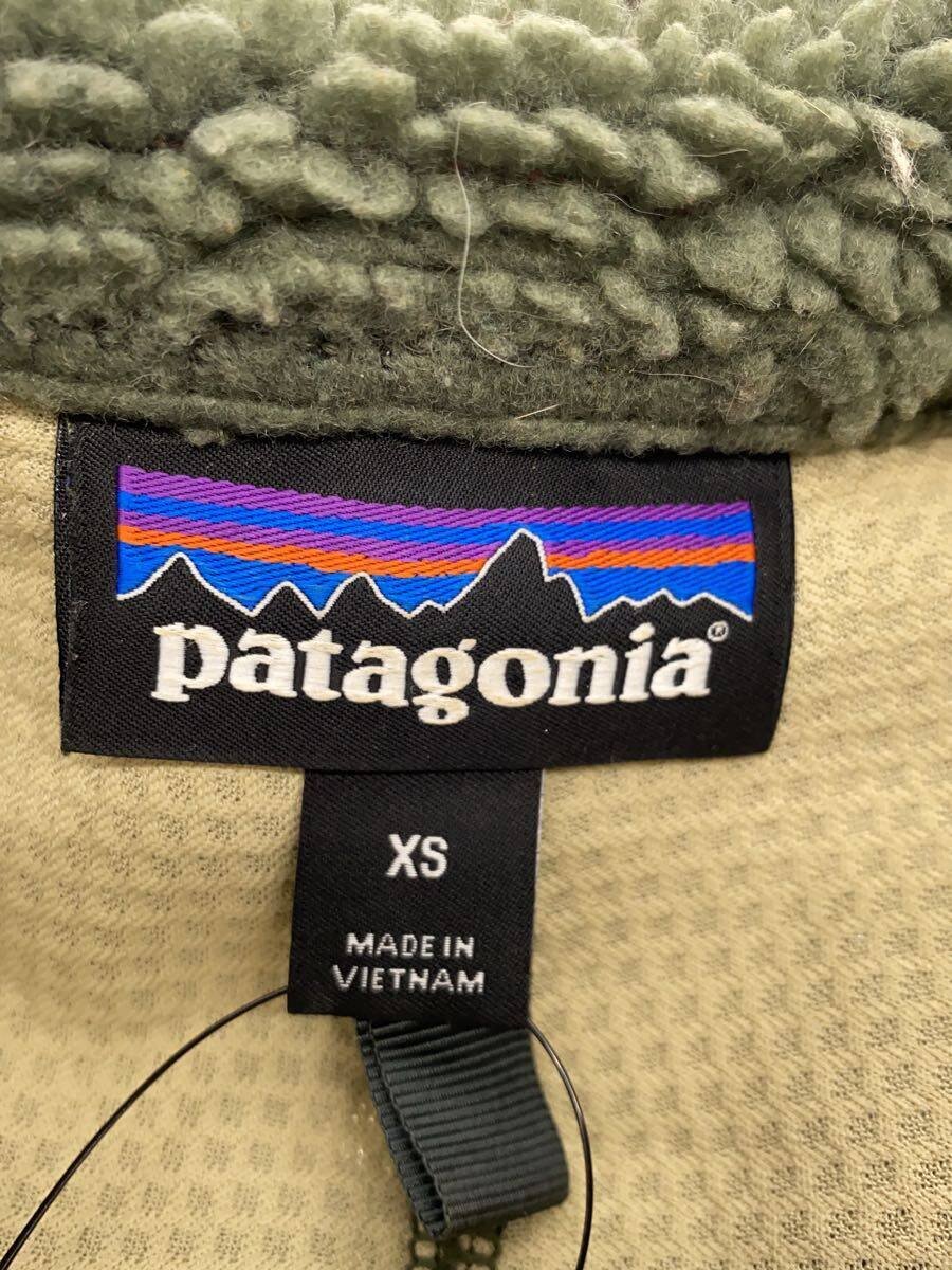 【中古】patagonia◆フリースベスト/XS/ポリエステル/GRN/無地【メンズウェア】