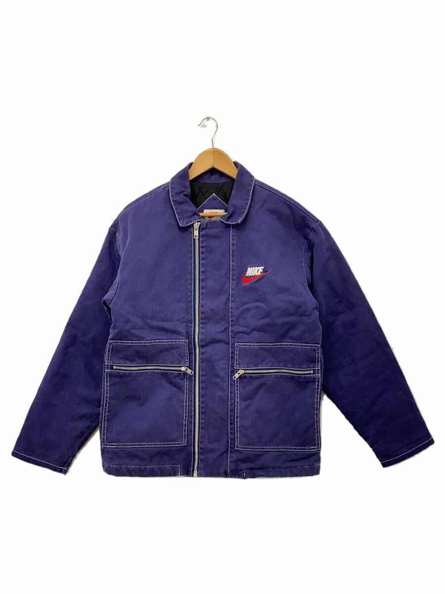 【中古】Supreme◆18AW/Double Zip Quilted Work Jacket/S/NVY/無地/AR5566-410【メンズウェア】