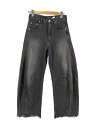 【中古】Gypsohila◆Curvy Denim/ワイドパンツ/38/コットン/GRY/無地/GPST-301【レディースウェア】