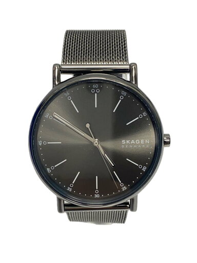 【中古】SKAGEN◆クォーツ腕時計/アナログ/ステンレス/BLK/SLV//【服飾雑貨他】 【中古】SKAGEN◆クォーツ腕時計/アナログ/ステンレス/BLK/SLV//【服飾雑貨他】