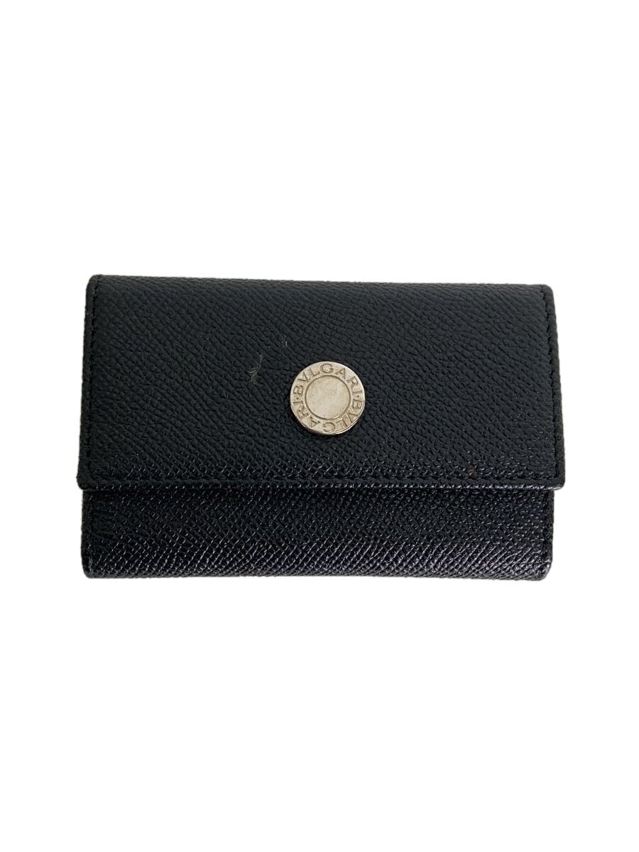 【中古】BVLGARI◆キーケース/レザー/BLK/メンズ【服飾雑貨他】
