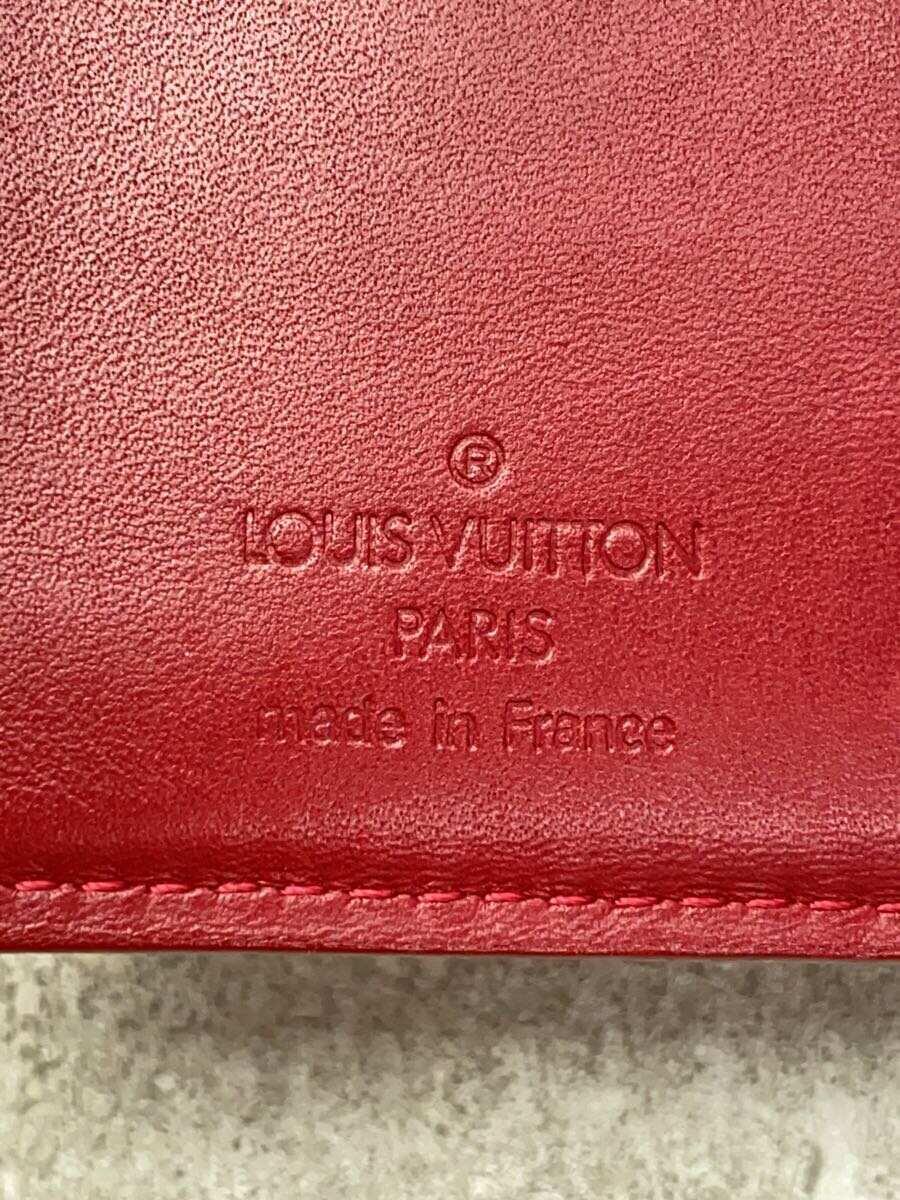 【中古】LOUIS VUITTON◆箱有/2つ折り財布[仕入]/PVC/レッド/レディース/M93528 ルイヴィトン【服飾雑貨他】