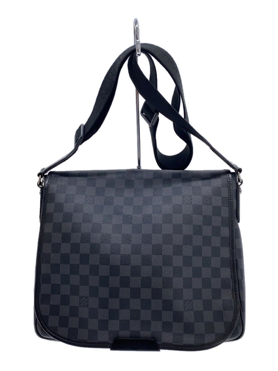 【中古】LOUIS VUITTON◆ダニエルMM_ダミエ グラフィット_BLK/PVC/BLK【バッグ】