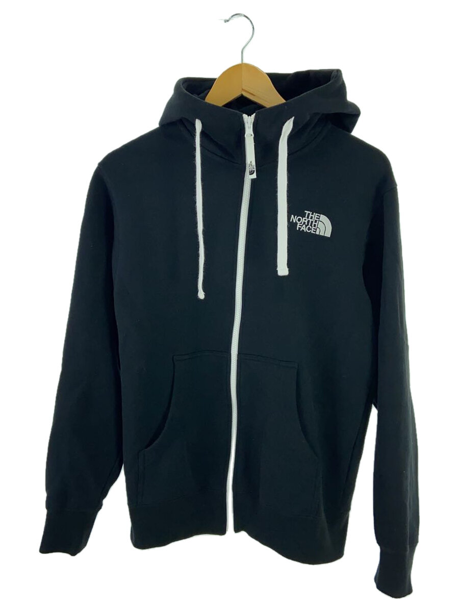 【中古】THE NORTH FACE◆REARVIEW FULLZIP HOODIE_リアビューフルジップフーディ/S/コットン/BLK【メンズウェア】