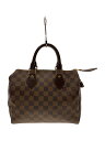 【中古】LOUIS VUITTON◆1)スピーディ25_ダミエ・エベヌ_BRW/PVC/BRW【バッグ】