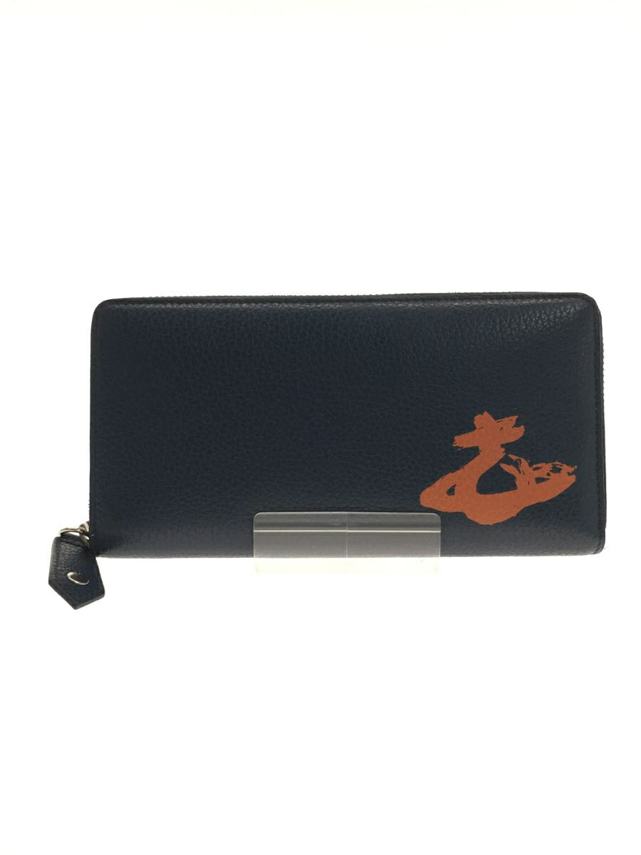 【中古】Vivienne Westwood◆MELIH ZIP ROUND WALLET/長財布/--/NVY/メンズ【服飾雑貨他】