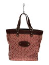 【中古】CELINE◆トートバッグ/キャンバス/RED/総柄【バッグ】