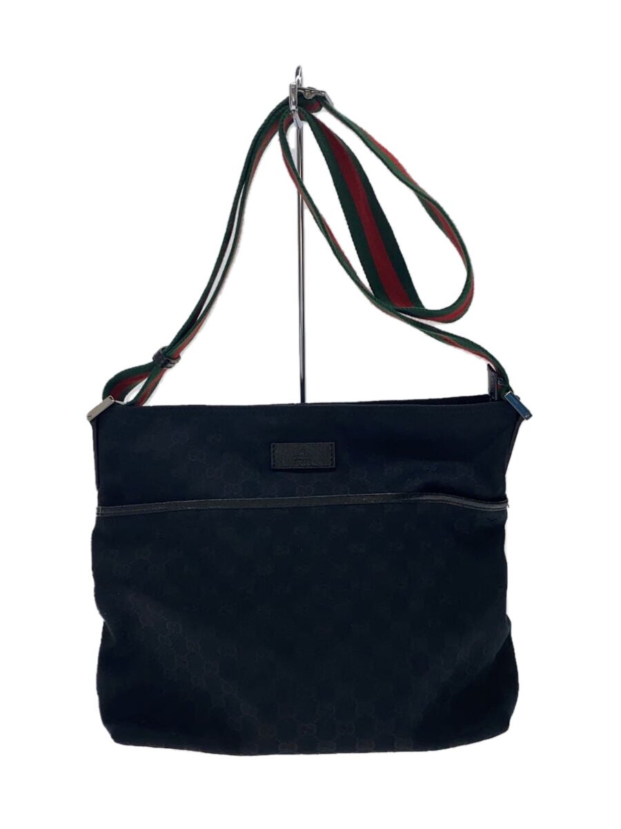 GUCCI - 【中古】GUCCI◆ショルダーバッグ/--/BLK/総柄/189751//【バッグ】