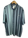 【中古】DIESEL◆半袖シャツ/XL/ポリエステル/BLK/S-SING-STRI【メンズウェア】