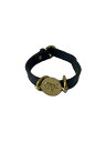 【中古】IL BISONTE◆ブレスレット/レザー/BLK/メンズ【服飾雑貨他】