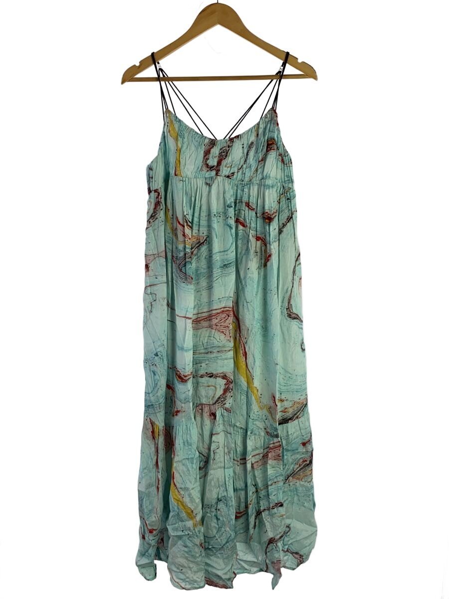 AMERI◆25ss/MEDI INDIAN POOL MARBLE DRESS/S/BLU/0225105610550//