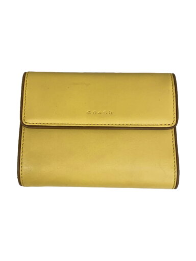 【中古】COACH◆2つ折り財布/レザー/YLW/レディース【服飾雑貨他】 【中古】COACH◆2つ折り財布/レザー/YLW/レディース【服飾雑貨他】