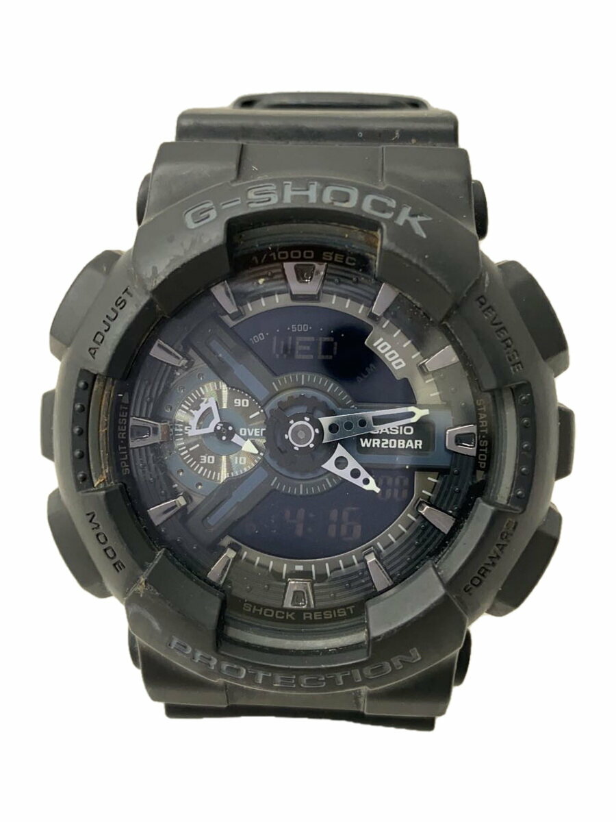 【中古】CASIO◆クォーツ腕時計・G-SHOCK/デジアナ/BLK/BLK【服飾雑貨他】
