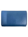 【中古】HIROFU◆2つ折り財布/レザー/BLU/無地/レディース【服飾雑貨他】
