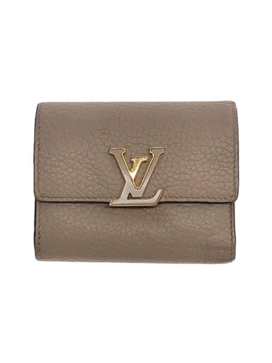 【中古】LOUIS VUITTON◆ポルト・フォイユ・カプシーヌXS_トリヨン_BEG/牛革/BEG/レディース【服飾雑貨他】 【中古】LOUIS VUITTON◆ポルト・フォイユ・カプシーヌXS_トリヨン_BEG/牛革/BEG/レディース【服飾雑貨他】