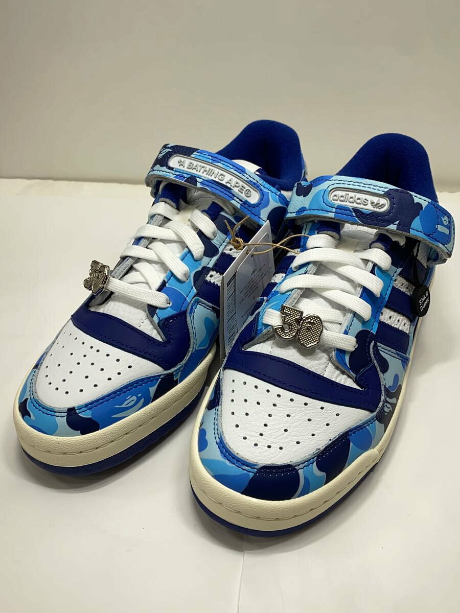 【中古】adidas◆FORUM 84 BAPE LOW_フォーラム 84 ベイプ ロウ/26.5cm/BLU【シューズ】