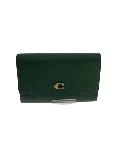 【中古】COACH◆3つ折り財布/レザー/GRN/レディース/CP025//【服飾雑貨他】 【中古】COACH◆3つ折り財布/レザー/GRN/レディース/CP025//【服飾雑貨他】