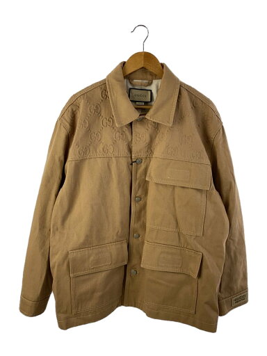 【中古】GUCCI◆ジャケット/50/コットン/BEG【メンズウェア】 【中古】GUCCI◆ジャケット/50/コットン/BEG【メンズウェア】