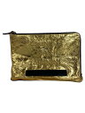 【中古】CHANEL◆クラッチバッグ/ゴールド【バッグ】