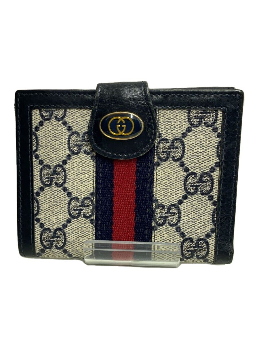 【中古】GUCCI◆インターロッキング/GGスプリーム/2つ折り財布/キャンバス/モノグラム/レディース【服飾雑貨他】