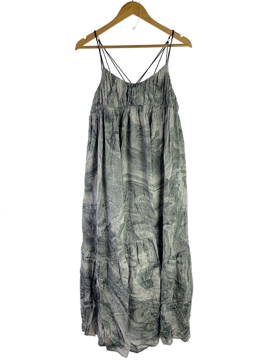 AMERI◆25ss/MEDI INDIAN POOL MARBLE DRESS/S/GRY/0225105610550