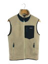 【中古】patagonia◆フリースベスト/XS/ポリエステル/BEG/23048FA19/毛玉・着用感有//【メンズウェア】