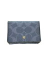 【中古】COACH◆3つ折り財布/--/NVY/総柄/レディース【服飾雑貨他】