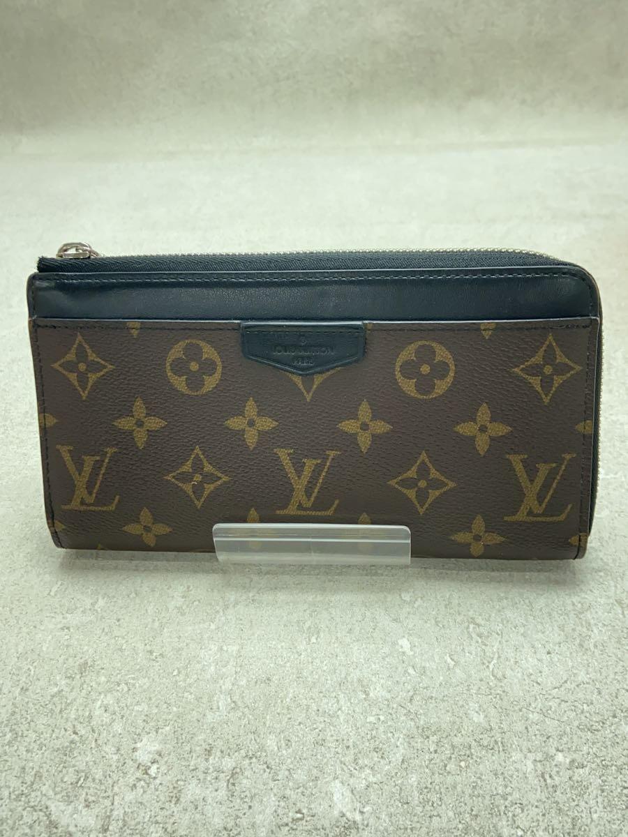 【中古】LOUIS VUITTON◆ジッピー・ドラゴンヌ_モノグラム・マカサー_BLK/--/BRW/メンズ/M69407【服飾雑貨他】