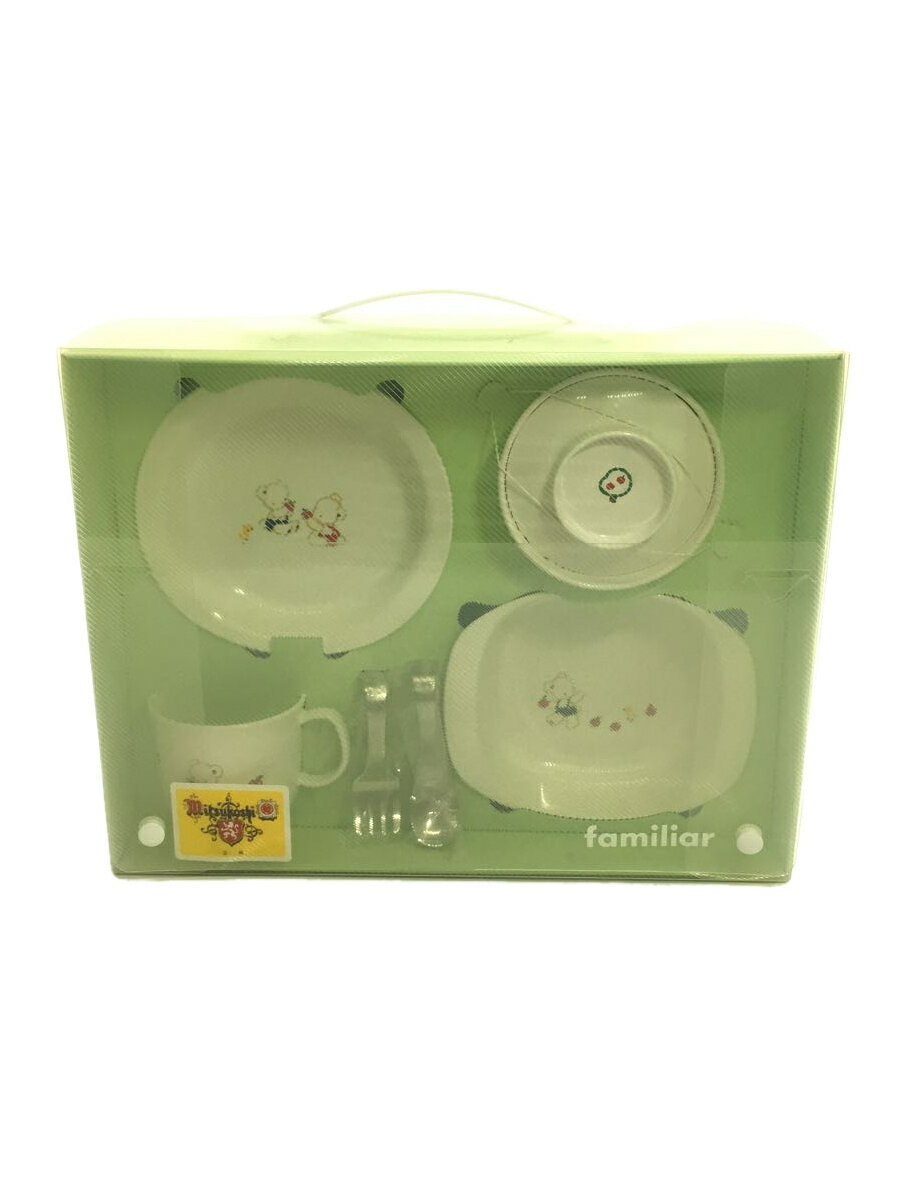 【中古】familiar◆キッズ日用品/WHT/離乳食食器セット【キッズ】