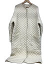 【中古】TODAYFUL◆20AW/キルティングニットコート/コート/38/アクリル/BEG/無地/12020012//【レディースウェア】(4)