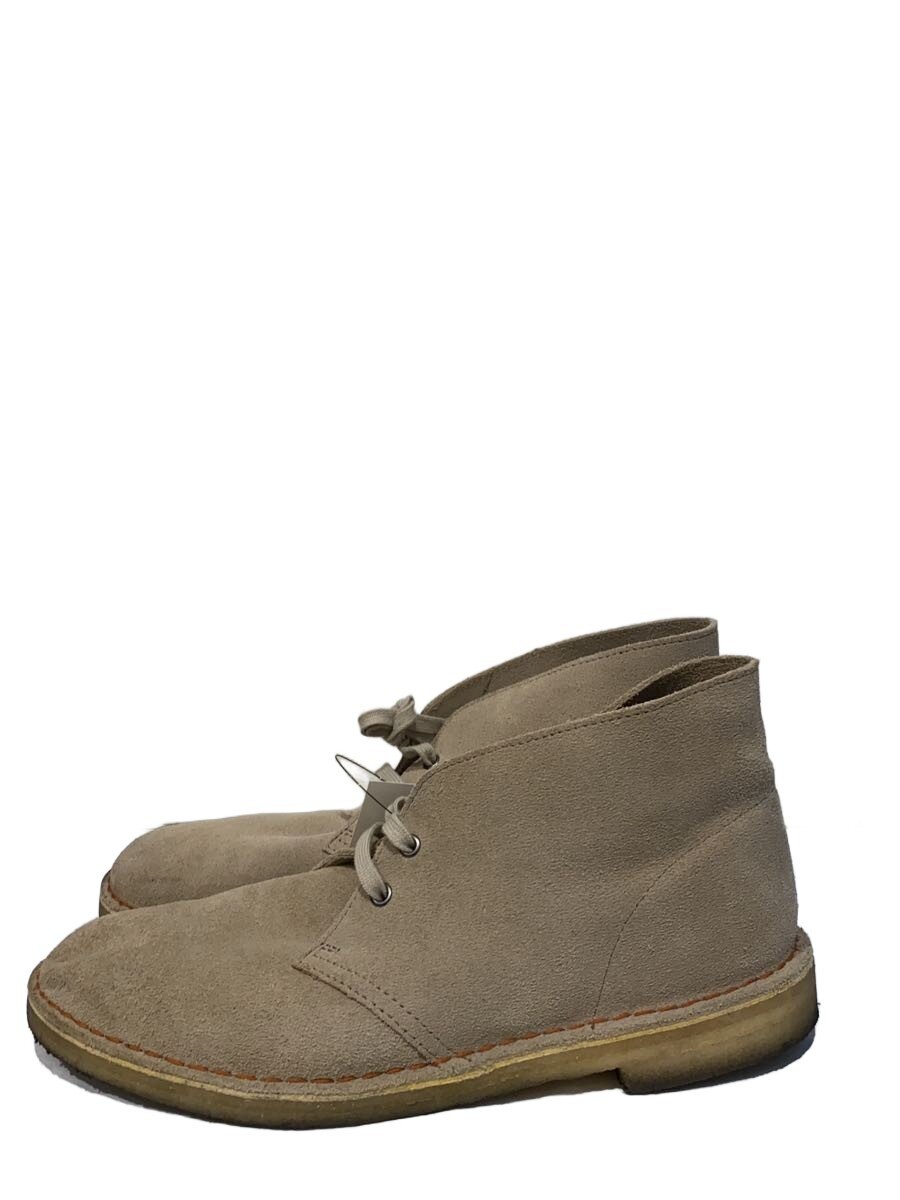 【中古】Clarks◆チャッカブーツ/27cm/BEG/スウェード/11826【シューズ】