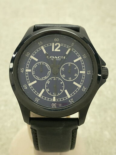 【中古】COACH◆クォーツ腕時計/アナログ/レザー/NVY/BLK/CA.94.2.95.1195【服飾雑貨他】 【中古】COACH◆クォーツ腕時計/アナログ/レザー/NVY/BLK/CA.94.2.95.1195【服飾雑貨他】