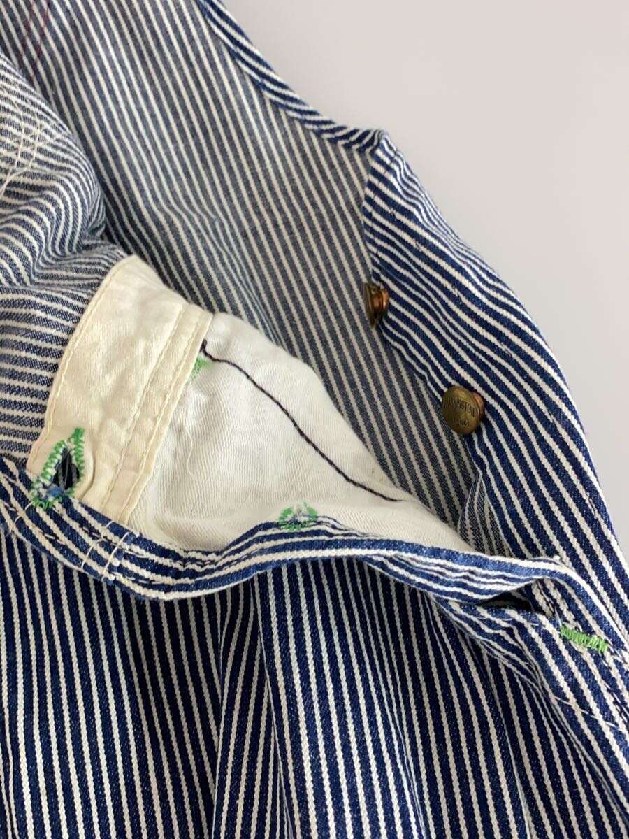 【中古】WASHINGTON DEE CEE◆60s/40-32/ヒッコリー/オーバーオール/40/コットン/NVY/ストライプ【メンズウェア】